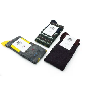 Dandy Street - shop online - accessori uomo - calzini uomo in cotone - calze eleganti - calzini fantasia - set di Natale - box Natalizio - Regalo perfetto calzino in cotone - Socks Box #05