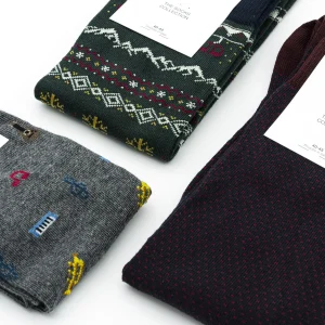 Dandy Street - shop online - accessori uomo - calzini uomo in cotone - calze eleganti - calzini fantasia - set di Natale - box Natalizio - Regalo perfetto calzino in cotone - Socks Box #05