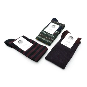 Dandy Street - shop online - accessori uomo - calzini uomo in cotone - calze eleganti - calzini fantasia - set di Natale - box Natalizio - Calze eleganti in cotone per Natale - Socks Box #06