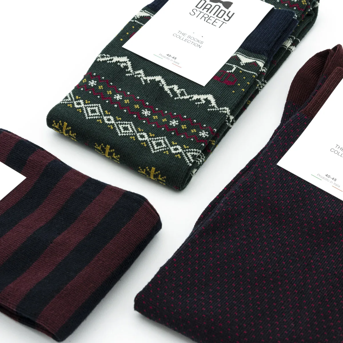 Dandy Street - shop online - accessori uomo - calzini uomo in cotone - calze eleganti - calzini fantasia - set di Natale - box Natalizio - Calze eleganti in cotone per Natale - Socks Box #06 Dandy Street - shop online - accessori uomo - calzini uomo in cotone - calze eleganti - calzini fantasia - set di Natale - box Natalizio - Calze eleganti in cotone per Natale - Socks Box #06
