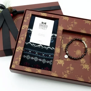 Dandy Street - shop online - accessori uomo - bracciali pietre naturali - bracciali uomo argento - calzini eleganti uomo - calzini caldo cotone - Box Natalizia regalo uomo - Christmas set #02