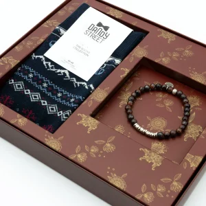Dandy Street - shop online - accessori uomo - bracciali pietre naturali - bracciali uomo argento - calzini eleganti uomo - calzini caldo cotone - Box Natalizia regalo uomo - Christmas set #02