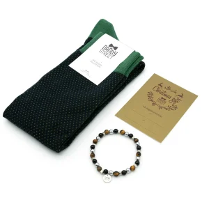 Dandy Street - shop online - accessori uomo - bracciali pietre naturali - bracciali uomo argento - calzini eleganti uomo - calzini caldo cotone - Set Natale bracciale pietre naturali - Christmas set #03