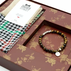 Dandy Street - shop online - accessori uomo - bracciali pietre naturali - bracciali uomo argento - calzini eleganti uomo - calzini caldo cotone - Regalo di Natale box uomo - Christmas set #06