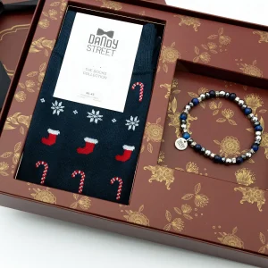 Dandy Street - shop online - accessori uomo - bracciali pietre naturali - bracciali uomo argento - calzini eleganti uomo - calzini caldo cotone - Christmas gift box per uomo - Christmas set #08