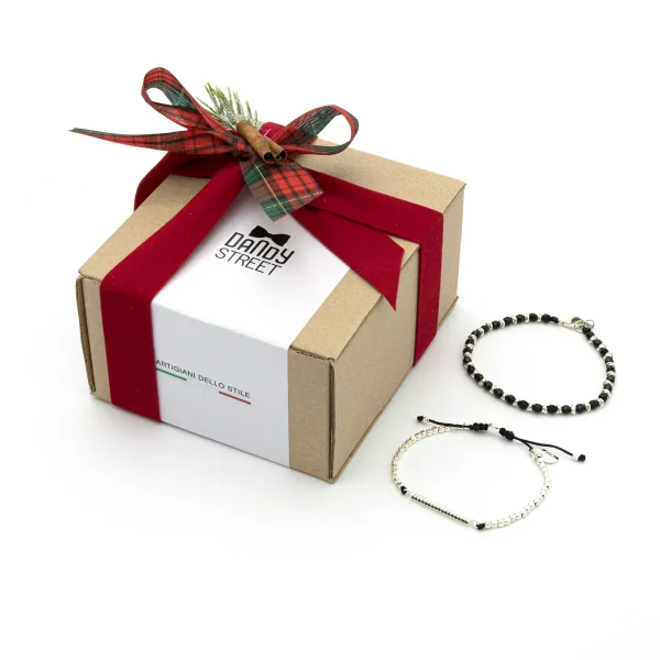 Dandy Street - shop online - gioielli uomo - Set di Natale - bracciali uomo in argento e pietre naturali - Regalo di Natale set bracciali - Christmas Box #01