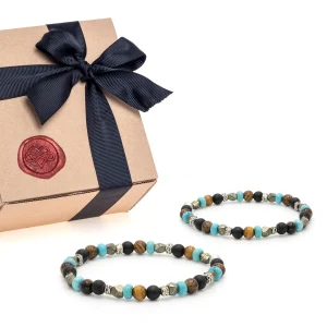 Dandy Street - shop online - gioielli uomo - Idea regalo per San Valentino per lei e per lui - Box regalo bracciali con pietre naturali - Braciale elastico - Bracciali regalo di San Valentino - Box #10