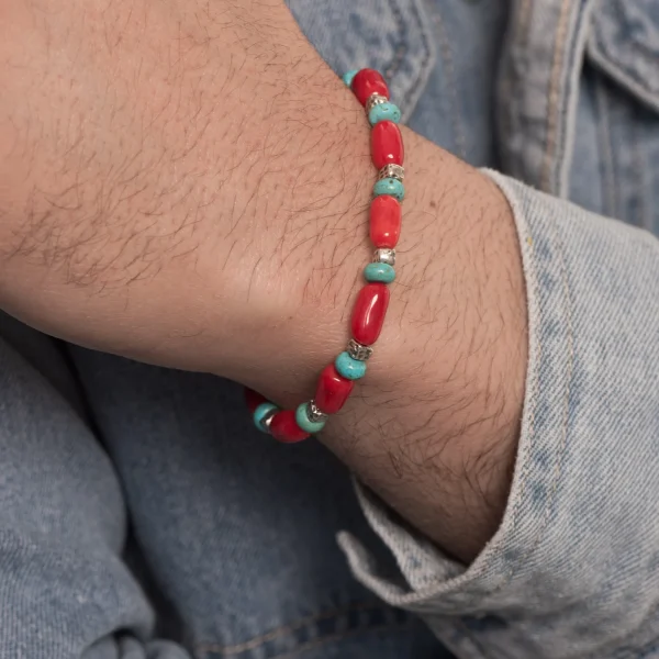 Dandy Street - shop online bracciali uomo di tendenza - bracciale elastico - bracciale realizzato in Italia con pietre - Garlord