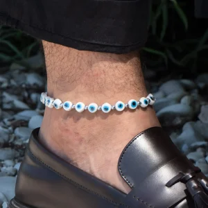 Dandy Street - shop online - cavigliera di tendenza made in italy - cavigliera da uomo accessorio estate - Lucky White