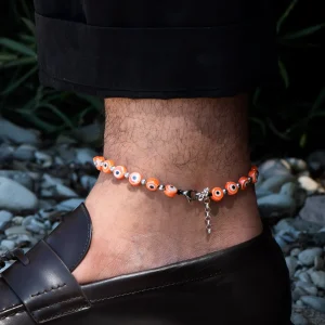 Dandy Street - shop online - cavigliera di tendenza made in italy - cavigliera da uomo accessorio mare - Lucky Orange