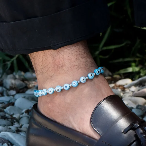 Dandy Street - shop online - cavigliera di tendenza made in italy - cavigliera da uomo estate e mare - Lucky Turquoise