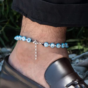 Dandy Street - shop online - cavigliera di tendenza made in italy - cavigliera da uomo estate e mare - Lucky Turquoise