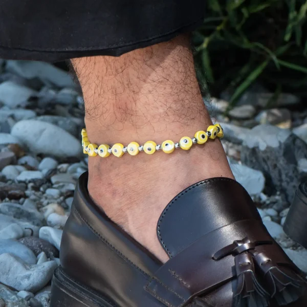 Dandy Street - shop online - cavigliera di tendenza made in italy - cavigliera da uomo per nuove avventure - Lucky Yellow