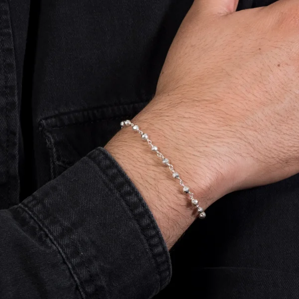 Dandy Street - shop online bracciali uomo di tendenza - bracciali con pietre naturali - bracciali in argento 925 - gioiello da uomo in argento con ematite - Thiago