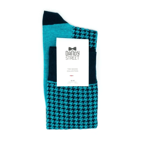 Dandy Street - shop online - accessori uomo calzini uomo cotone - calzino uomo con pied-de-poule