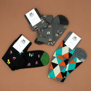 Dandy Street - shop online - accessori uomo - calzini uomo in cotone - calze eleganti - calzini fantasia - set di Natale - box Natalizio - calze uomo per regalo di qualità - Socks Box #03