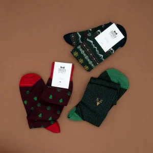 Dandy Street - shop online - accessori uomo - calzini uomo in cotone - calze eleganti - calzini fantasia - set di Natale - box Natalizio - calzini uomo con stile e colore - Socks Box #10