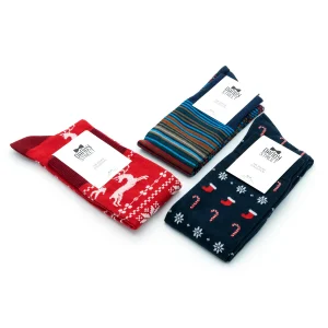 Dandy Street - shop online - accessori uomo - calzini uomo in cotone - calze eleganti - calzini fantasia - set di Natale - box Natalizio - set calze uomo per regalo - Socks Box #04