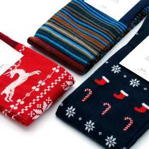 Dandy Street - shop online - accessori uomo - calzini uomo in cotone - calze eleganti - calzini fantasia - set di Natale - box Natalizio - set calze uomo per regalo - Socks Box #04
