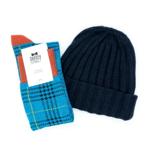 Dandy Street - shop online - accessori uomo - berretto invernale costa inglese - calzini uomo in cotone - calzini eleganti - Box regalo berretto e calzini - Winter Box #02
