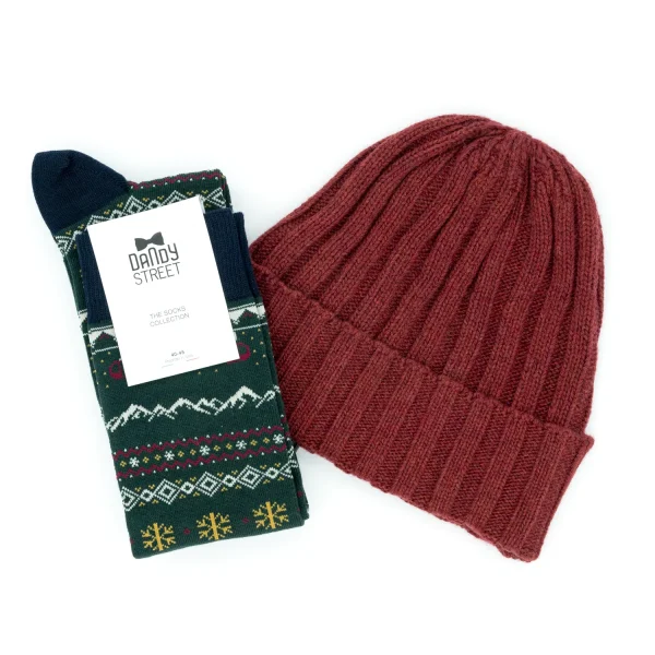 Dandy Street - shop online - accessori uomo - berretto invernale costa inglese - calzini uomo in cotone - calzini eleganti - Regalo ideale berretto e calzini - Winter Box #07