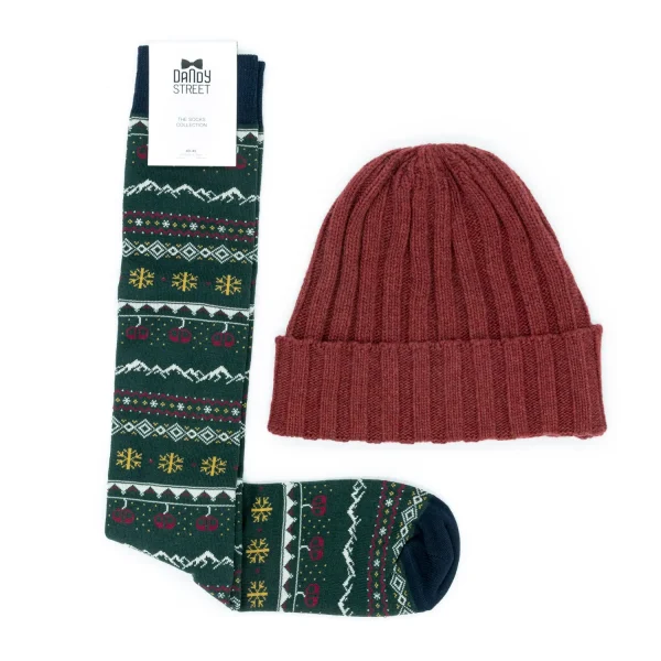 Dandy Street - shop online - accessori uomo - berretto invernale costa inglese - calzini uomo in cotone - calzini eleganti - Regalo ideale berretto e calzini - Winter Box #07