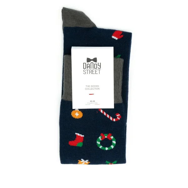 Dandy Street - shop online - accessori uomo calzini uomo cotone - calze da uomo in fantasia natalizia