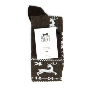 Dandy Street - shop online - accessori uomo calzini uomo cotone - calzini da uomo con renne e fiocchi