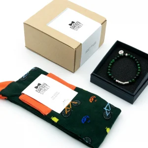 Dandy Street - shop online - accessori uomo - bracciali pietre naturali - bracciali uomo argento - calzini eleganti uomo - calzini caldo cotone - Regalo bracciale elegante e calze - Gift Set #04