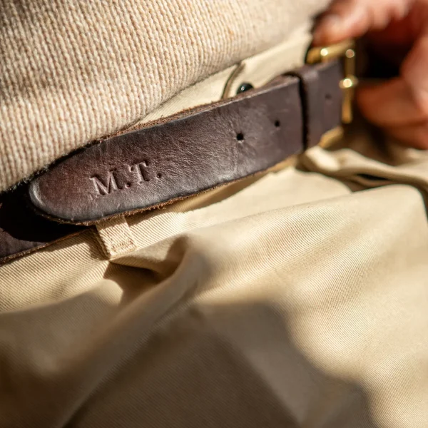 Dandy Street - vendita online - accessori uomo - cintura uomo cuoio - cintura artigianale - cintura pelle - cintura in cuoio personalizzabile con iniziali - Erof
