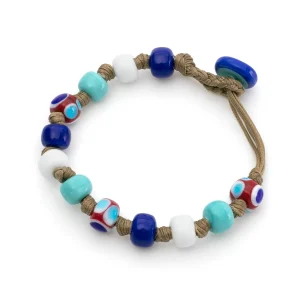 Dandy Street - shop online bracciali uomo di tendenza - bracciale murano - Bracciale uomo di carattere con murrine - Trezze