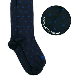 Dandy Street - shop online - accessori uomo calzini - calzini uomo - calze eleganti - Calze da uomo in filo di scozia con iniziali - Letter Socks