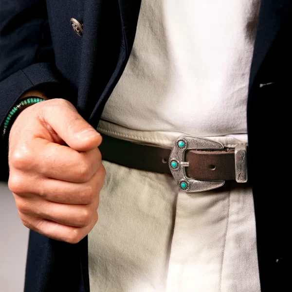 Dandy Street - vendita online - accessori uomo - cintura uomo cuoio - cintura artigianale - cintura pelle - Cintura uomo in pregiato cuoio - Horn