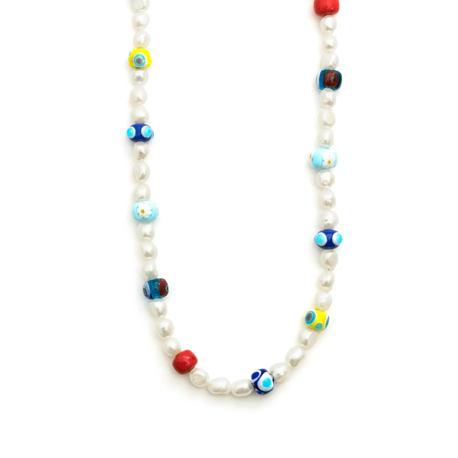 Dandy Street - shop online - collane uomo con pietre naturali - Collana con murrine veneziane e perle - Stewe Dandy Street - shop online - collane uomo con pietre naturali - Collana con murrine veneziane e perle - Stewe