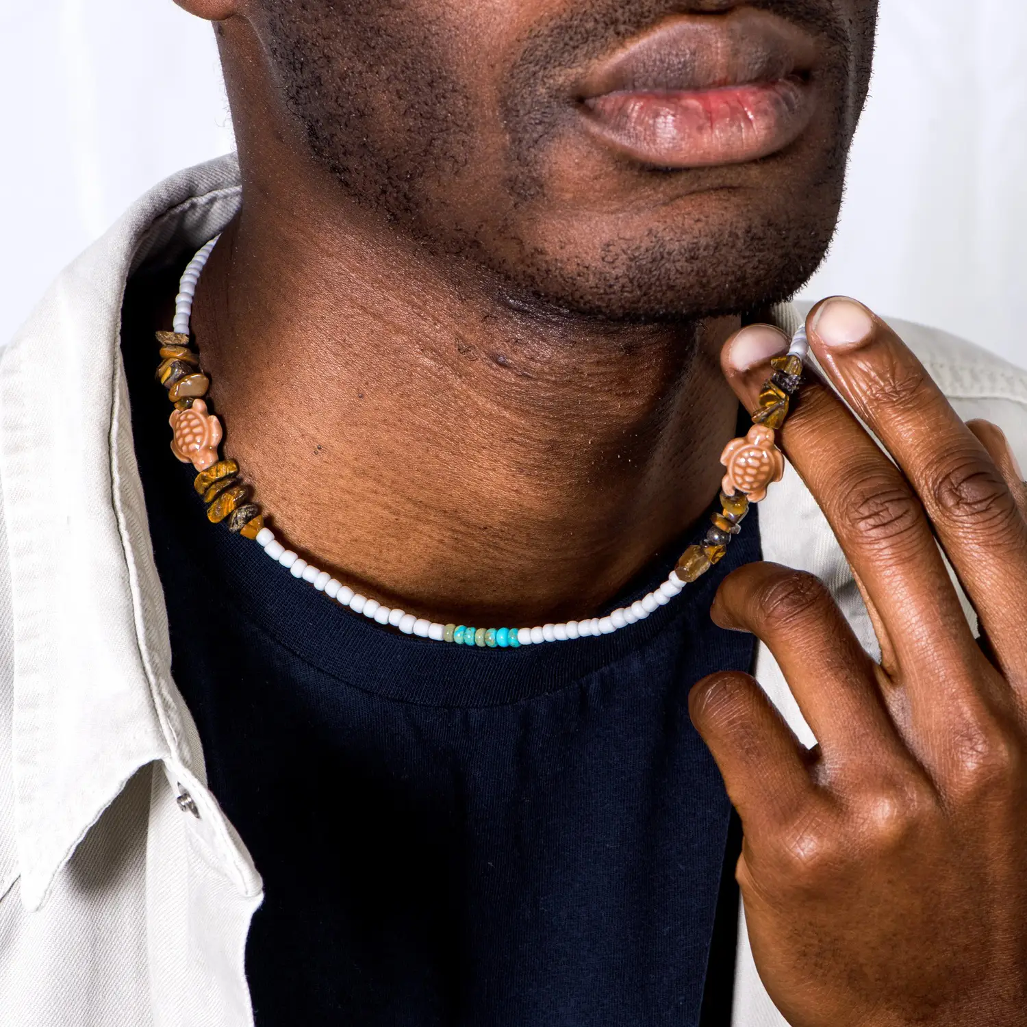 Dandy Street - shop online - collane uomo con pietre naturali - Collana da uomo con occhio di tigre - Taket Dandy Street - shop online - collane uomo con pietre naturali - Collana da uomo con occhio di tigre - Taket
