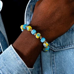 Dandy Street - shop online bracciali uomo di tendenza - Bracciali con Murrine veneziane - Bracciale da uomo con murrine - Crosera