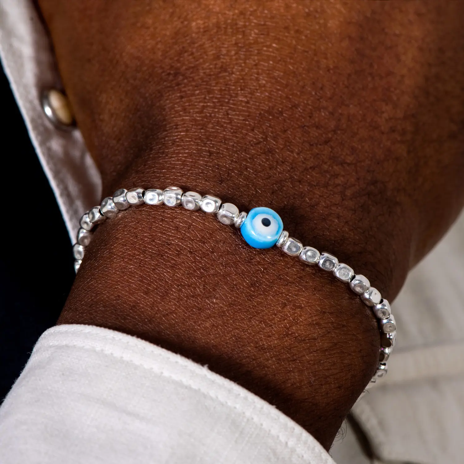 Dandy Street - shop online bracciali uomo di tendenza - bracciale Serie Lucky - Bracciale da uomo in argento con perla - Sky Eye Dandy Street - shop online bracciali uomo di tendenza - bracciale Serie Lucky - Bracciale da uomo in argento con perla - Sky Eye