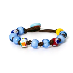 Dandy Street - shop online bracciali uomo di tendenza - Bracciali con Murrine veneziane - Bracciale da uomo raffinato con murrine - Malipiero