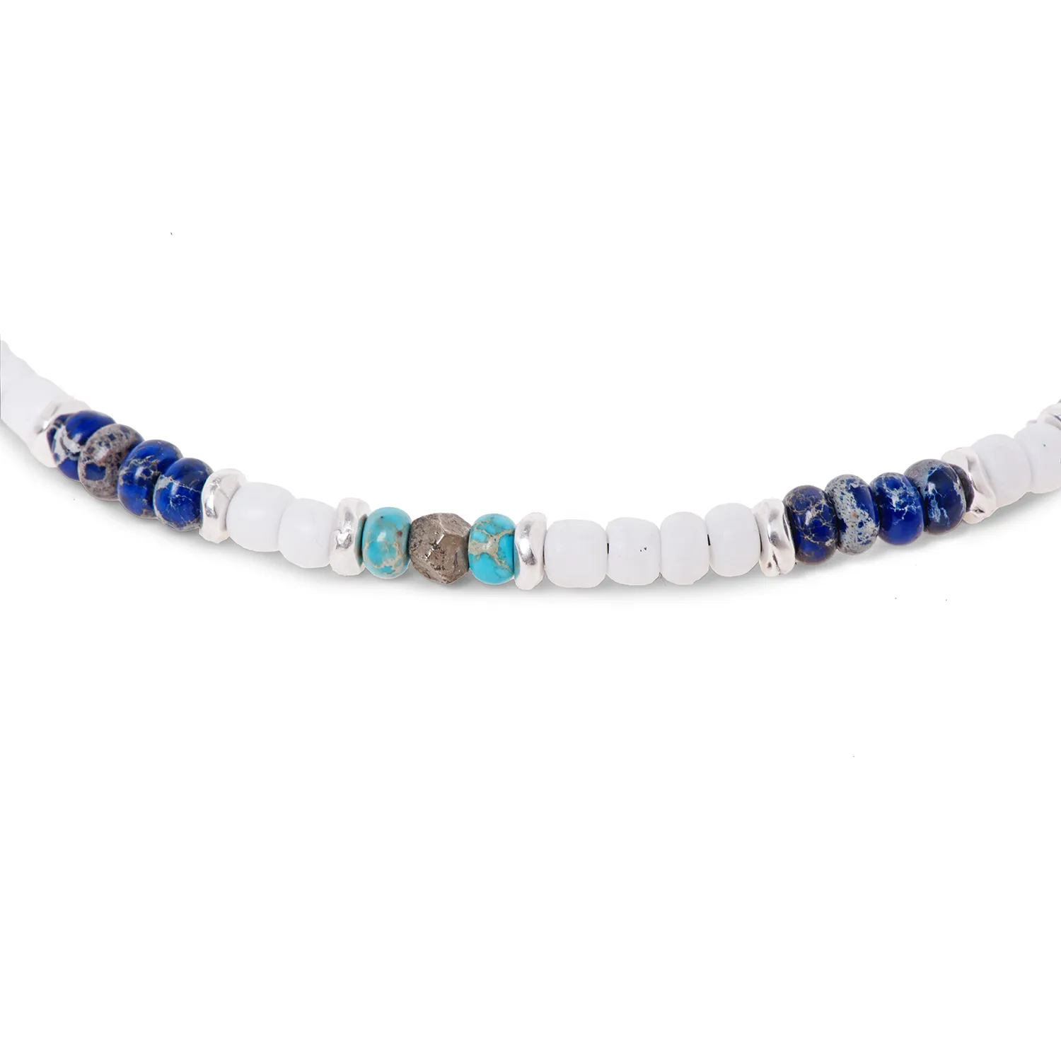 Dandy Street - shop online - cavigliera di tendenza con pietre naturali made in italy - cavigliera da uomo - Guppy