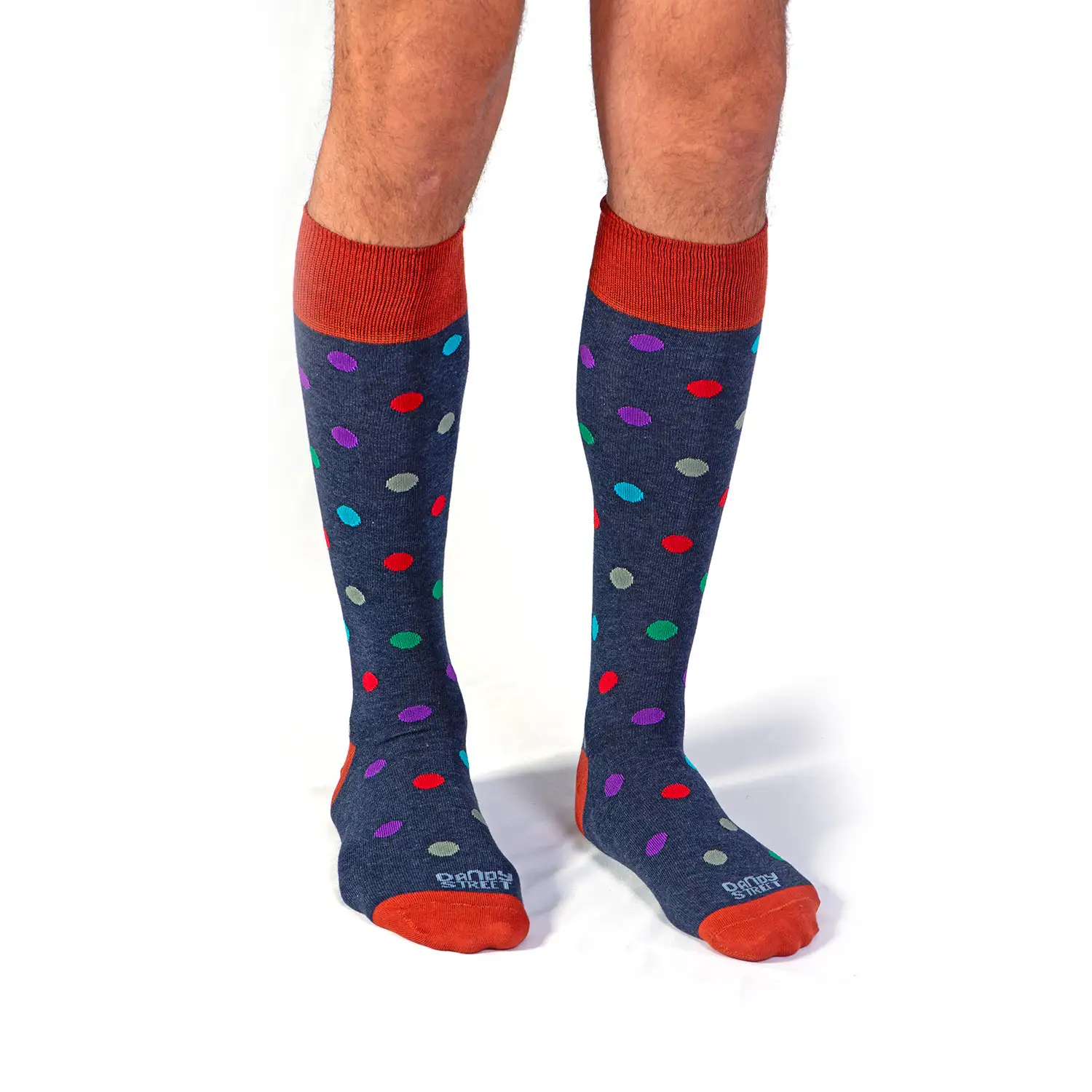 Dandy Street - shop online - accessori uomo calzini uomo cotone - calze da uomo in contone a pois - Pois Night Dandy Street - shop online - accessori uomo calzini uomo cotone - calze da uomo in contone a pois - Pois Night
