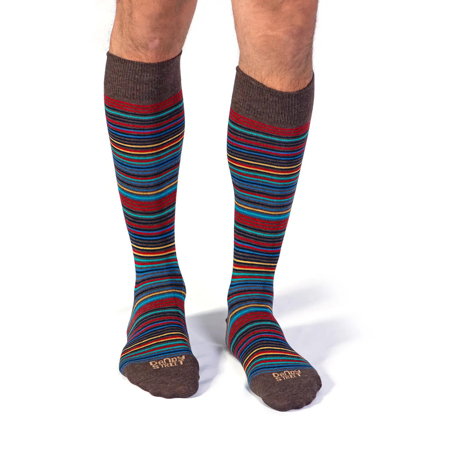 Dandy Street - shop online - accessori uomo calzini uomo cotone - calze da uomo in cotone multicolor - Stripes Brown Dandy Street - shop online - accessori uomo calzini uomo cotone - calze da uomo in cotone multicolor - Stripes Brown