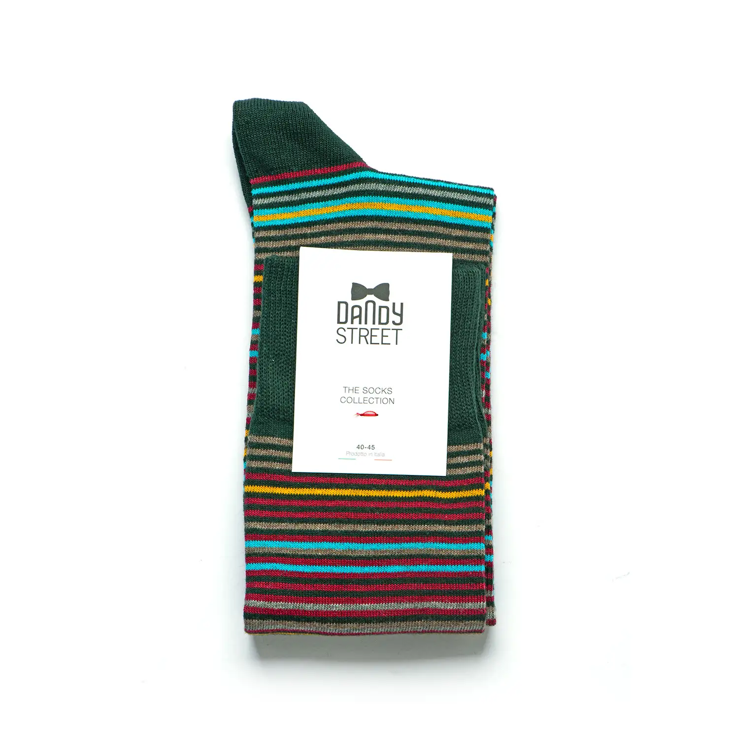 Dandy Street - shop online - accessori uomo calzini uomo cotone - calzini da uomo in cotone multicolor - Stripes Green Dandy Street - shop online - accessori uomo calzini uomo cotone - calzini da uomo in cotone multicolor - Stripes Green