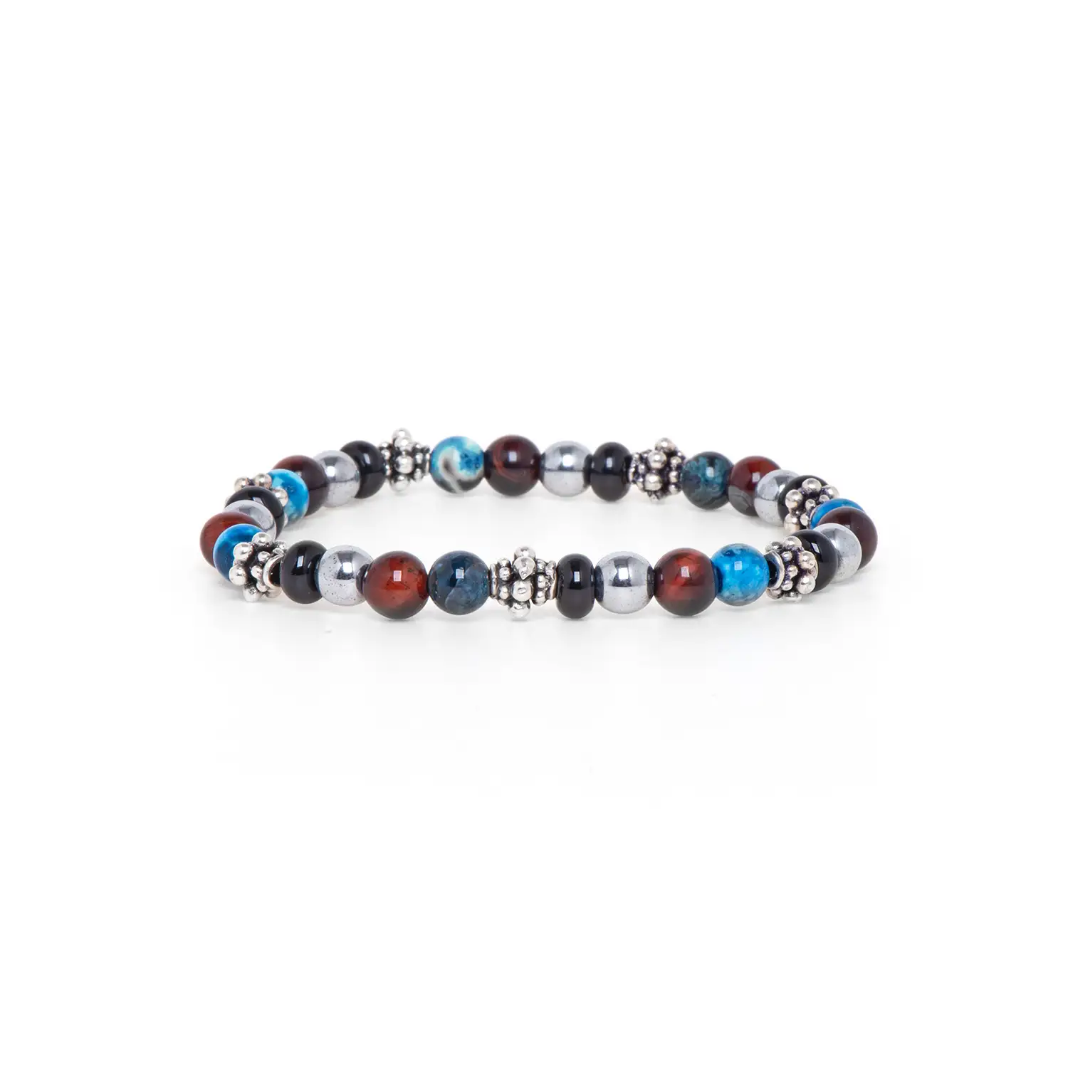 Dandy Street - shop online bracciali uomo di tendenza - Bracciale da uomo con pietre di agata - Artemio Dandy Street - shop online bracciali uomo di tendenza - Bracciale da uomo con pietre di agata - Artemio
