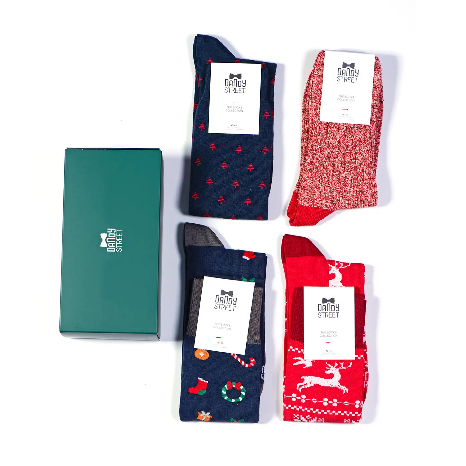 Dandy Street - shop online - accessori uomo - calzini uomo in cotone - Box calze da uomo per le festività - Socks Box #34 Dandy Street - shop online - accessori uomo - calzini uomo in cotone - Box calze da uomo per le festività - Socks Box #34