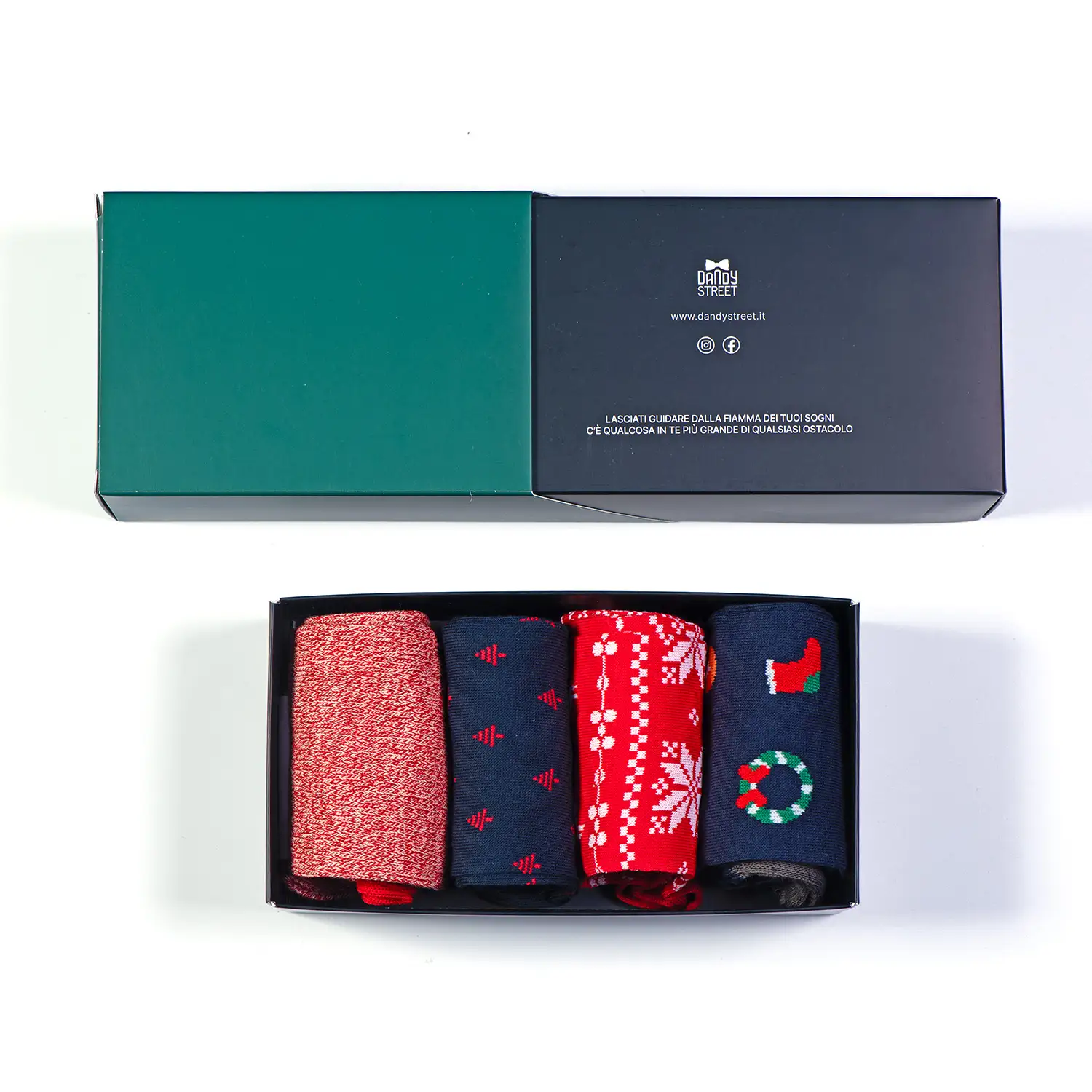 Dandy Street - shop online - accessori uomo - calzini uomo in cotone - Box calze da uomo per le festività - Socks Box #34 Dandy Street - shop online - accessori uomo - calzini uomo in cotone - Box calze da uomo per le festività - Socks Box #34