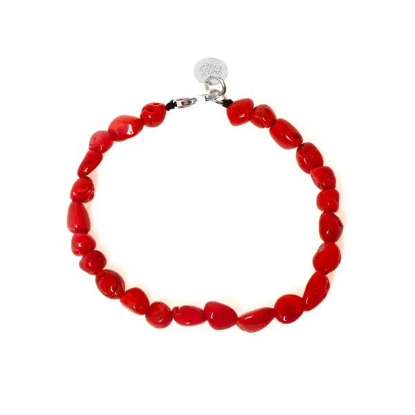 Dandy Street - shop online bracciali uomo di tendenza - Bracciale con corallo da uomo - Corallo