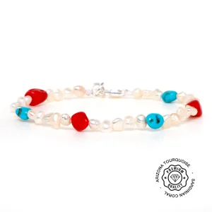 Dandy Street - shop online bracciali uomo di tendenza - Bracciale con perle corallo e turchese - Maer